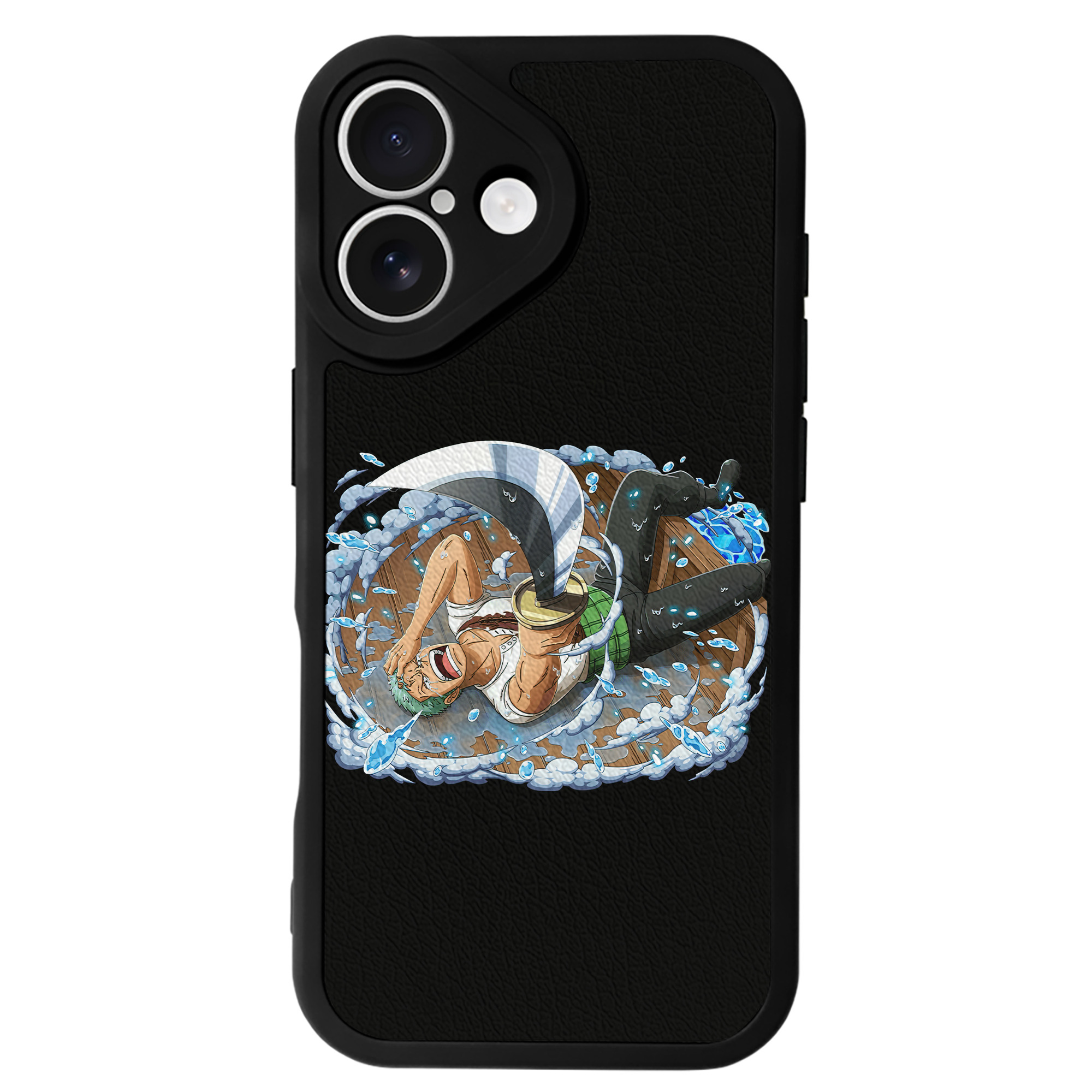 （画像用） ワンピース ロロノア・ゾロ ONE PIECE Roronoa Zoro 【iPhone 16シリーズ対応】シリコンスマホケース（レザー調） 材質：シリコン